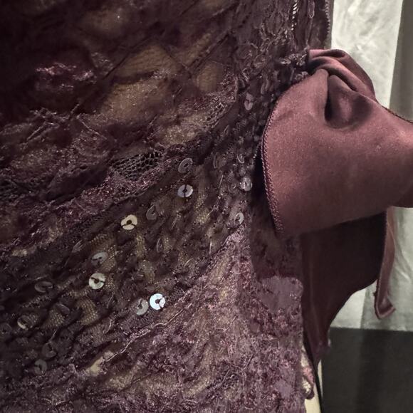 Vintage Ann Ferriday Silk Trimmed Pucker Lace Top Or Cardigan M - Picture 4 of 5